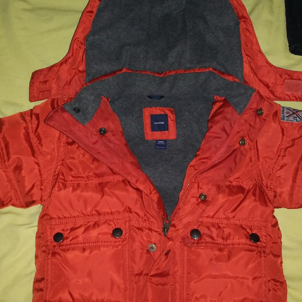 Gap 12-18m Orange Winter Puffer Coat